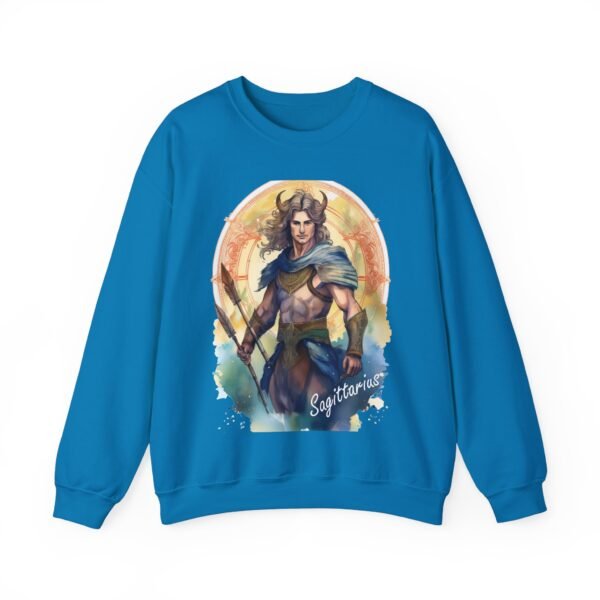 "Sagittarius" Exclusive Zodiac Star Sign Horoscope Line Crewneck Sweatshirt Jumper Pullover - Image 9