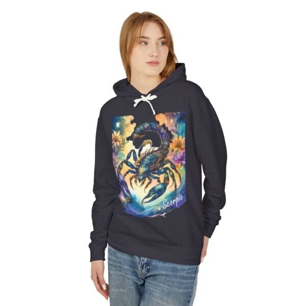 "Scorpio" Exclusive Zodiac Star Sign Horoscope Line - 100% US Cotton Drawcord Hoodie Sweatshirt - Image 27
