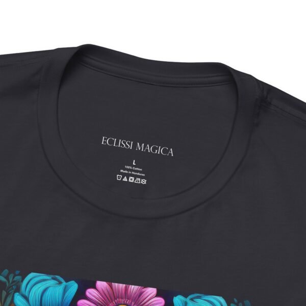 "Sugar Skull" Mexican Day of the Dead Floral Skull Halloween Design - Short Sleeve Unisex T-Shirt for Men & Women - Image 31