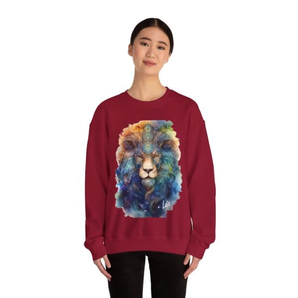 "Leo" Exclusive Zodiac Star Sign Horoscope Line Crewneck Sweatshirt Jumper Pullover - Image 36
